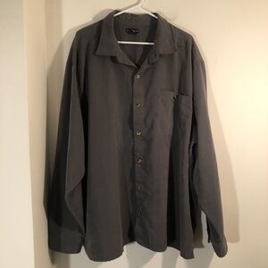 Knights Bridge Men’s 3X Gray Button-Up Collared Shirt